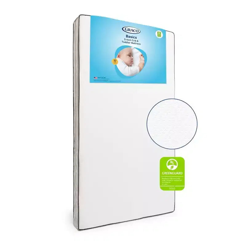 Colchón blanco firme para cuna y cama infantil, 1 niño, cubierta de punto impermeable