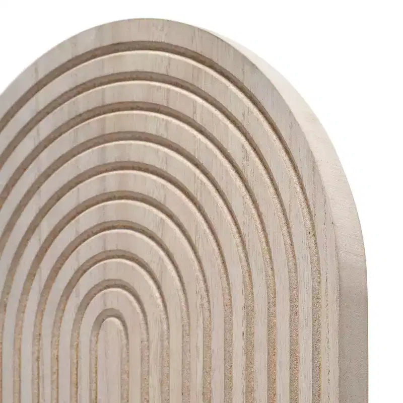Estante de pared tallado de 2 niveles, marrón