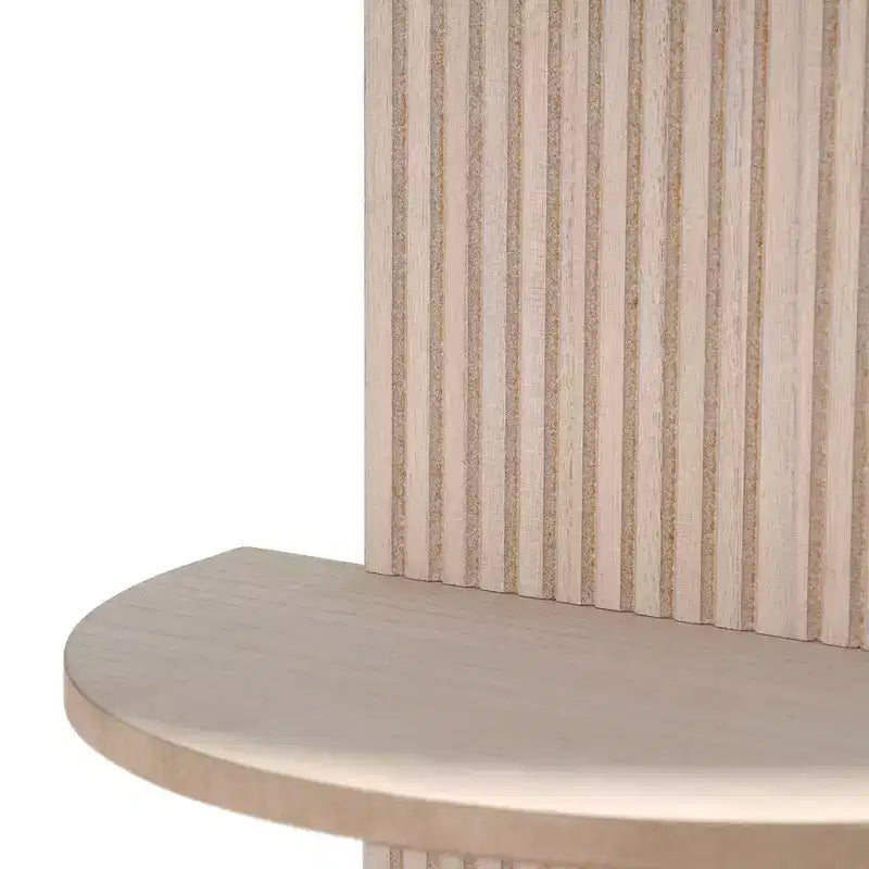 Estante de pared tallado de 2 niveles, marrón