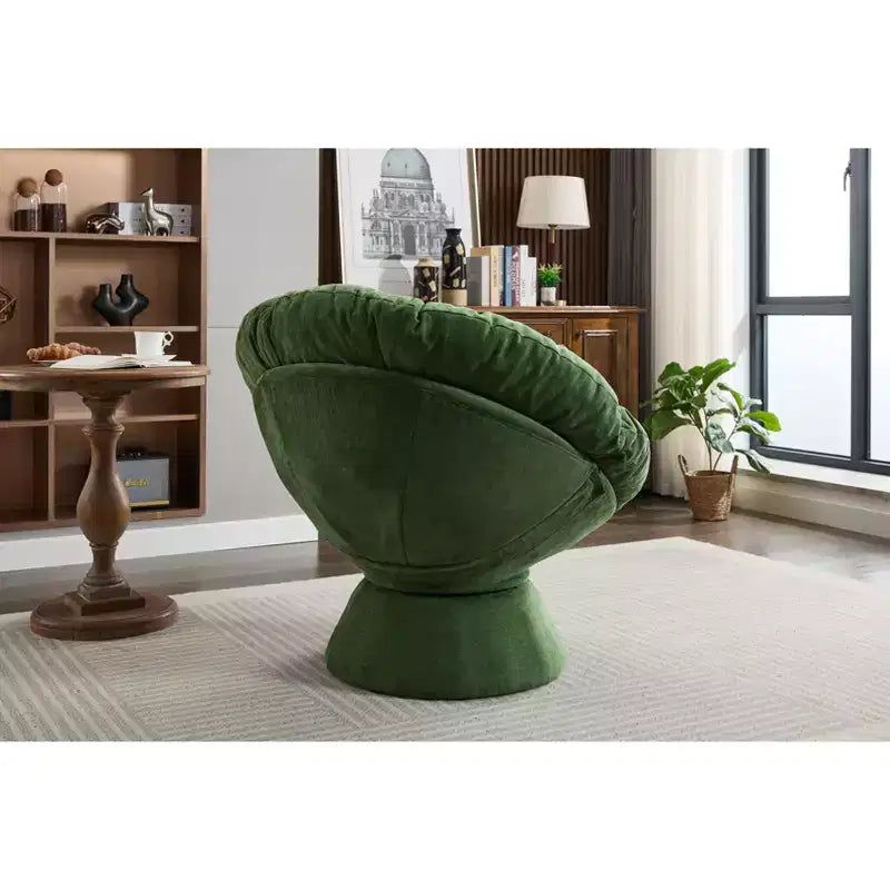 Sillón de terciopelo giratorio 360° tipo barril, asiento individual