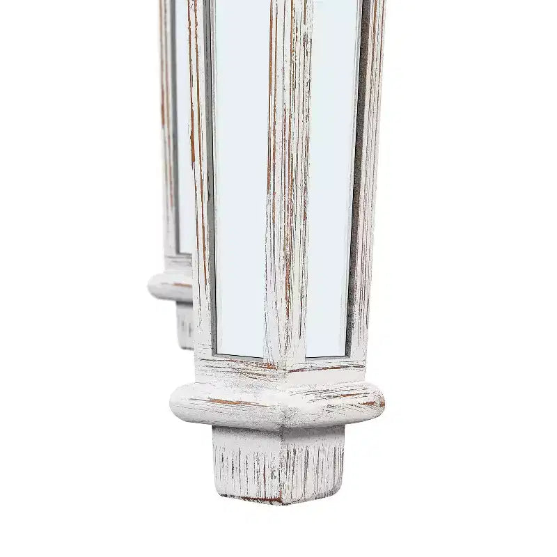 Mesa de centro plateada con espejo, rectangular/redonda, superficie de cristal, 1 pieza