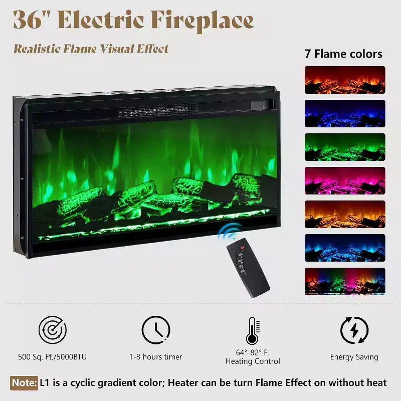 Mueble de TV estilo rústico en gris y blanco con chimenea, apto para televisores de hasta 78 pulgadas