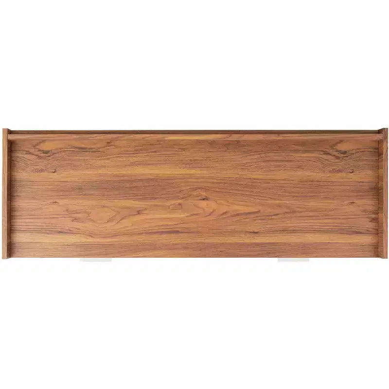 Mueble para TV y multimedia de 2 puertas y 2 estantes, Nogal/Blanco y Negro – Capacidad para TV de hasta 50"