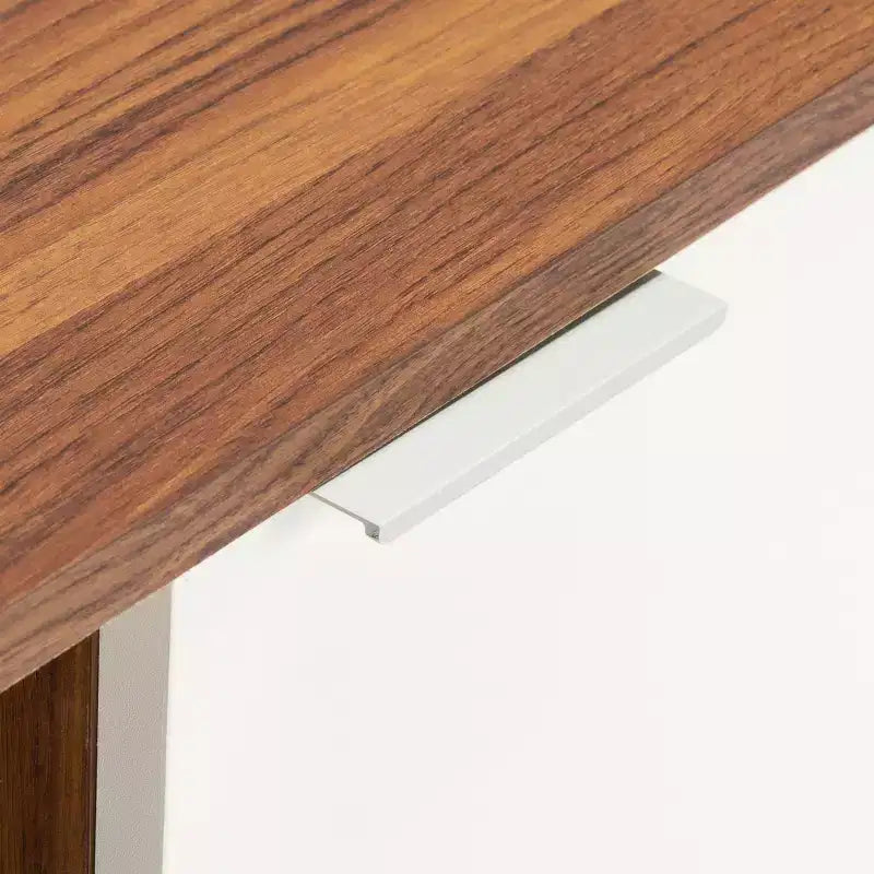 Mueble para TV y multimedia de 2 puertas y 2 estantes, Nogal/Blanco y Negro – Capacidad para TV de hasta 50"