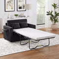 Convertible Chaise Lounge Twin Size Sofa Bed Sleeper Sofa Loveseat with Foldable Mattress, Foldable Side Table, Storage Pocket & USB Ports-ModernLuxe