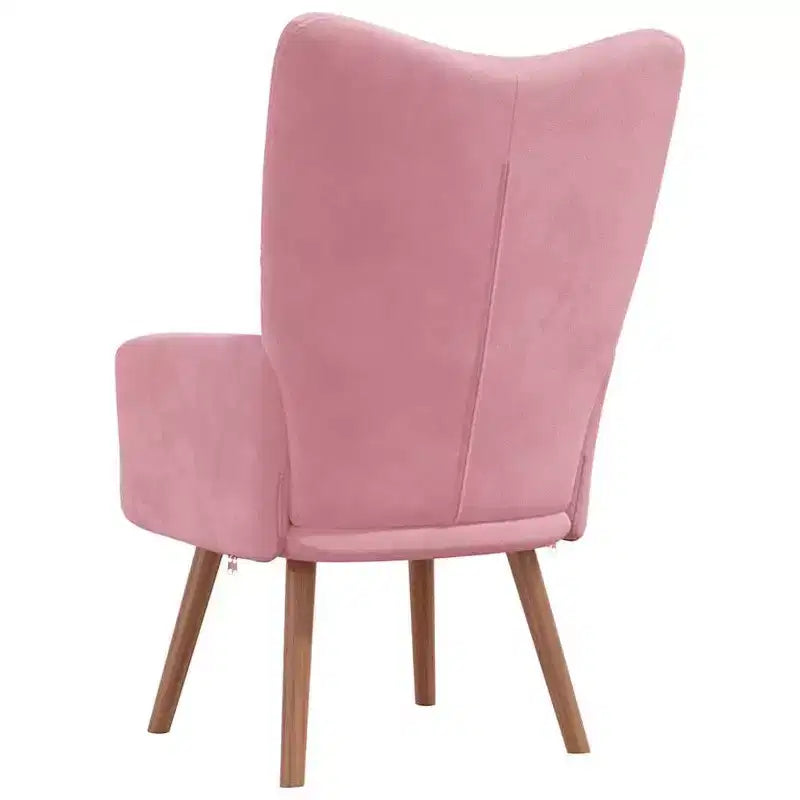 Sillón Acento Terciopelo Rosa, Estilo Moderno, 1 Plaza