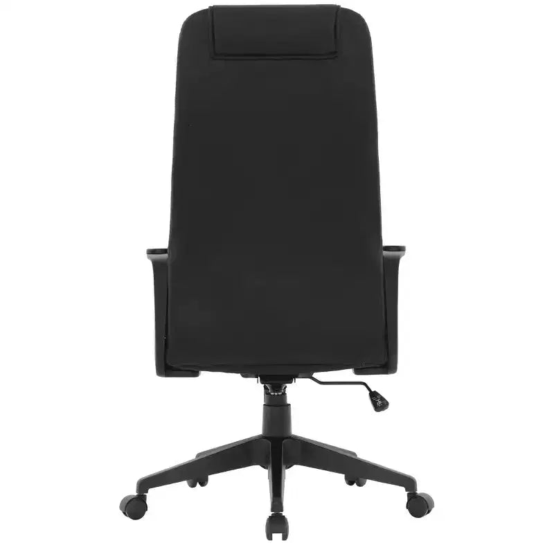 Silla de oficina giratoria de respaldo alto de cuero negro/azul/gris/blanco y poliéster gris, 1 persona