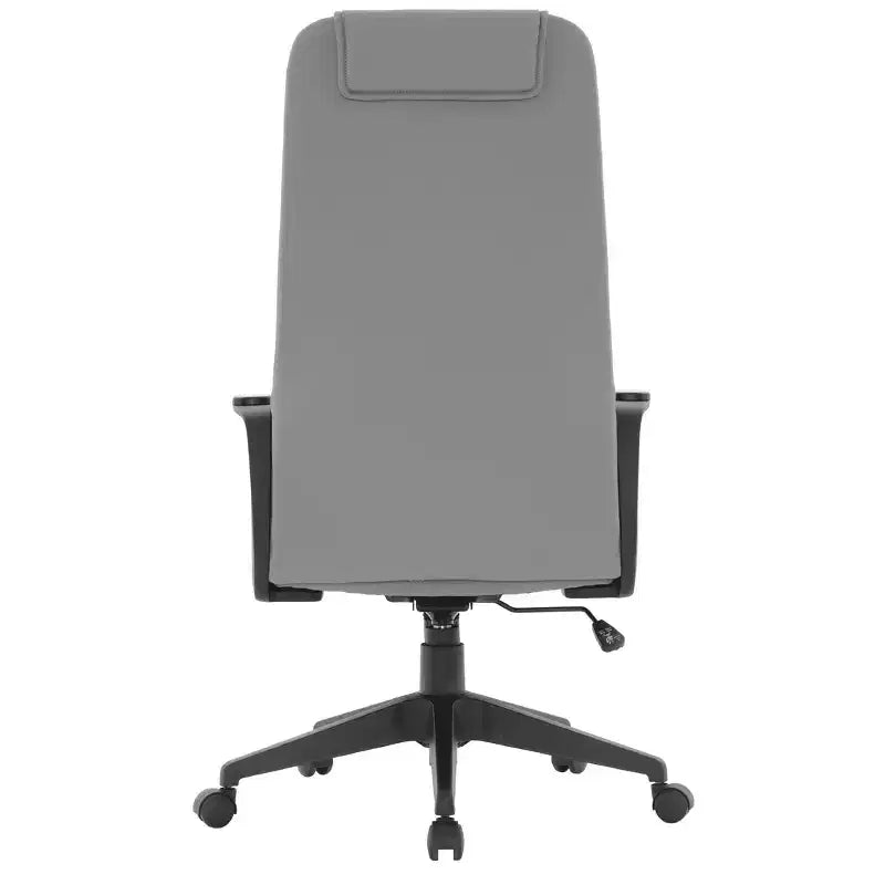 Silla de oficina giratoria de respaldo alto de cuero negro/azul/gris/blanco y poliéster gris, 1 persona