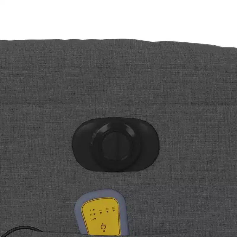 Sillón reclinable eléctrico de masaje de tela gris oscuro, 1 asiento