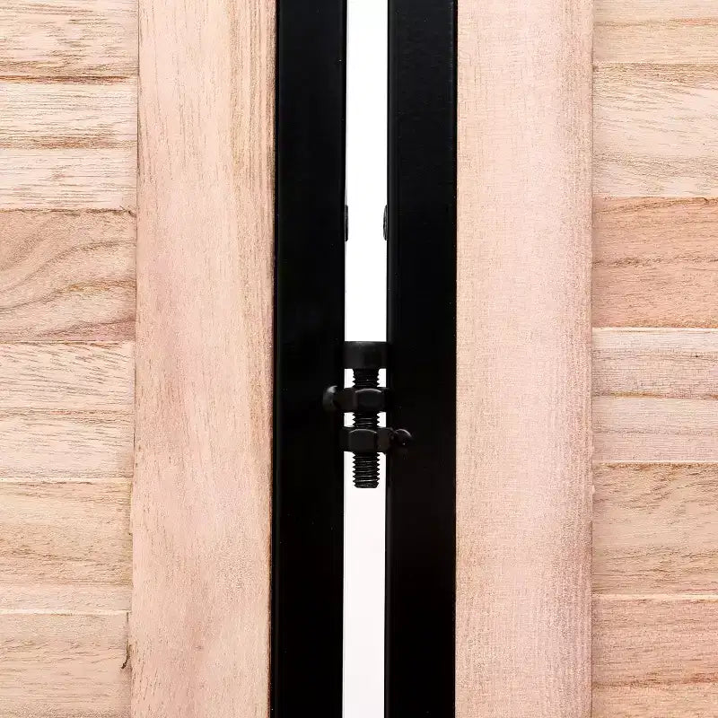 Divisor de ambiente plegable de 3 paneles, negro/marrón, 1.8 m, autónomo