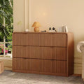 Fluted 8 Drawer Wide Dresser with Rounded Edges, Modern Chest of Drawers, Versatile Storage for Bedroom, Living Room and Hallway
