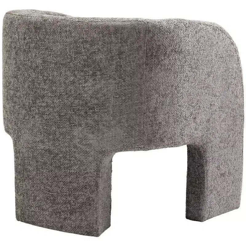 Sillón Acentual de Tela de Chenilla Gris / Azul Marino con Brazos – Capacidad para 1 Persona