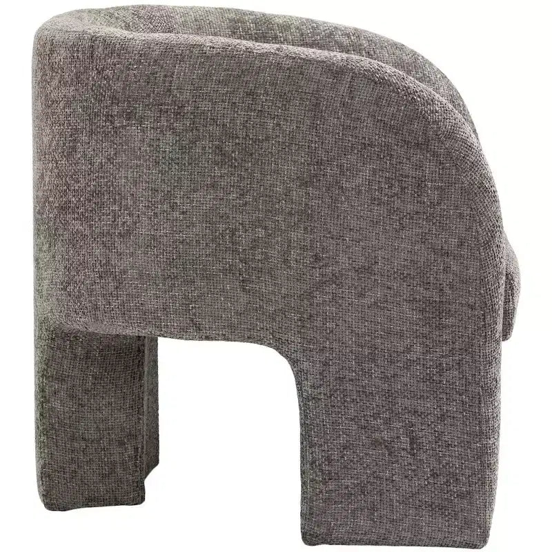 Sillón Acentual de Tela de Chenilla Gris / Azul Marino con Brazos – Capacidad para 1 Persona
