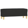vidaXL Bench Black Polyester Medium Bench Rectangular Modern