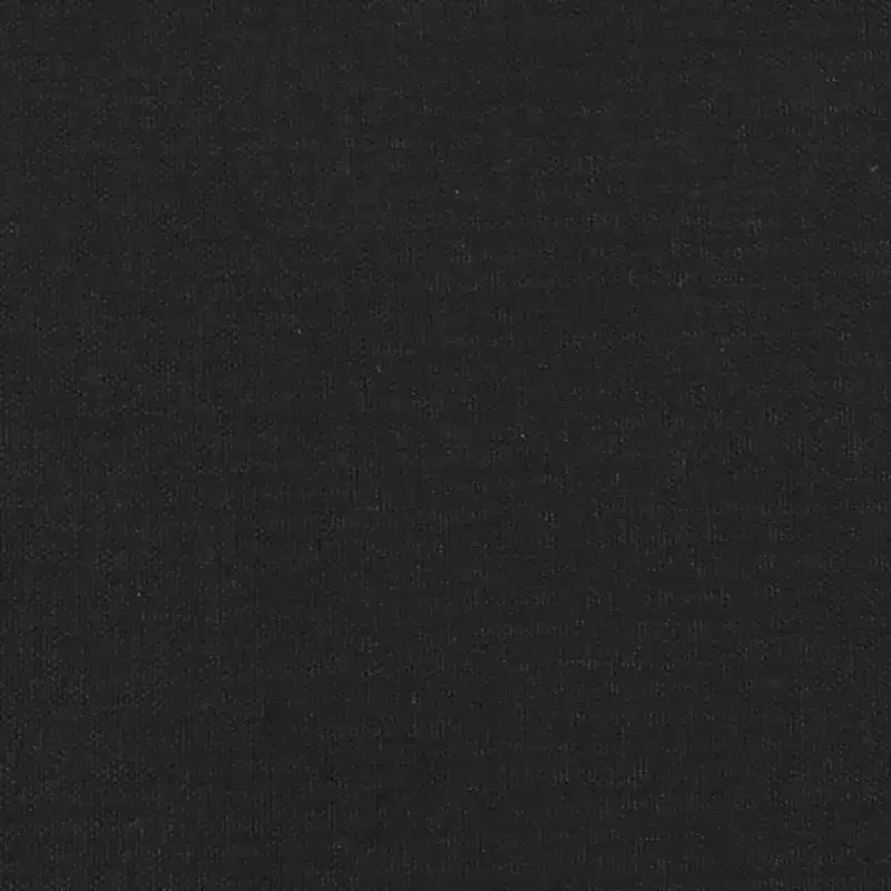 Banco tapizado de poliéster negro, rectangular, para 1 persona