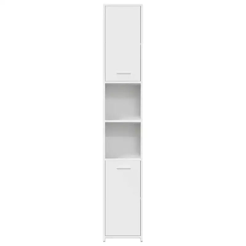 Armario de baño alto, blanco, 2 puertas, 1 persona