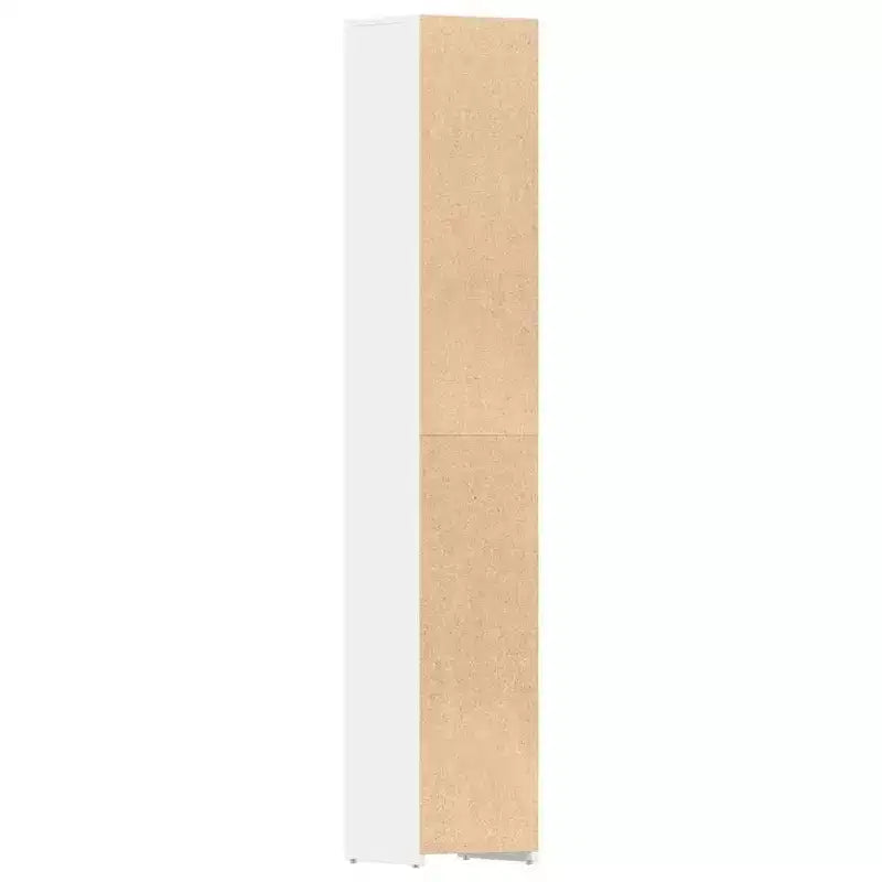 Armario de baño alto, blanco, 2 puertas, 1 persona