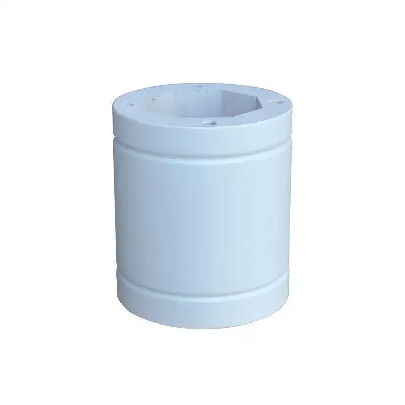 Mesa alta redonda blanca con pedestal, para 2 personas