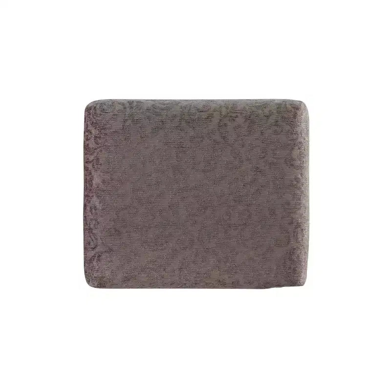 Tocador con espejo plateado abatible y taburete gris, 1 persona