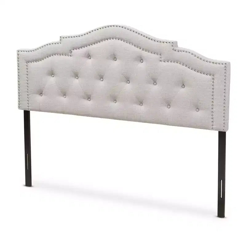 Baxton Studio Queen Edith Modern And Contemporary Fabric Headboard Beige: Polyester Upholstery, Wood Composite Frame
