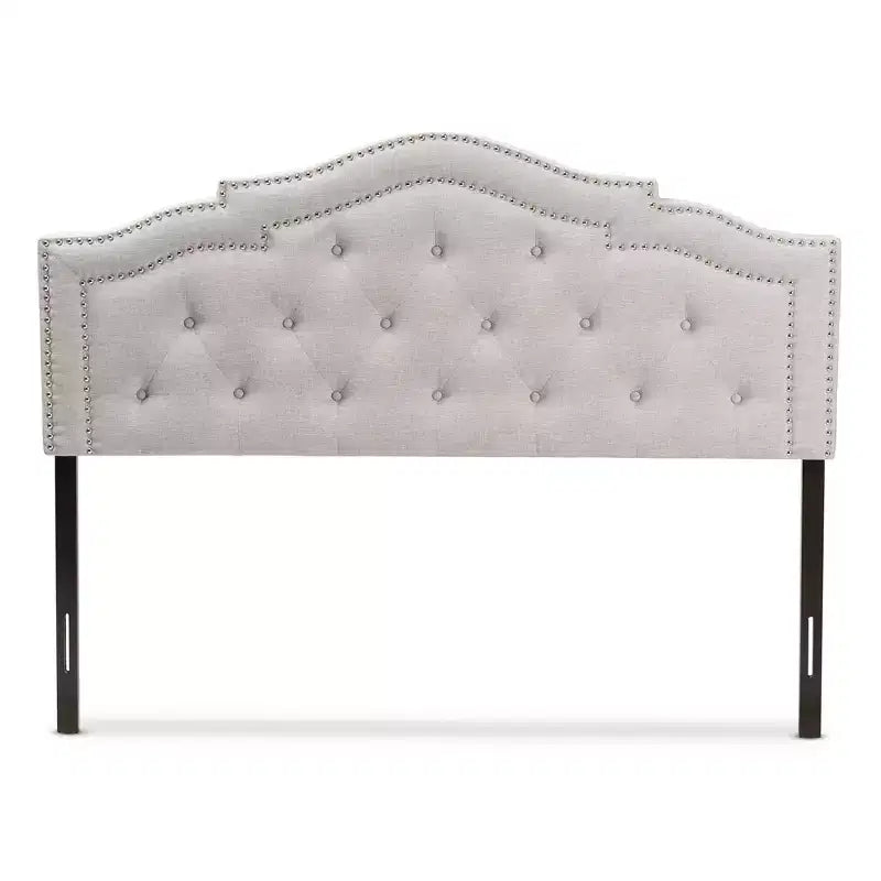 Cabecero Queen, Poliéster Beige, Capitoné, para 1 Persona