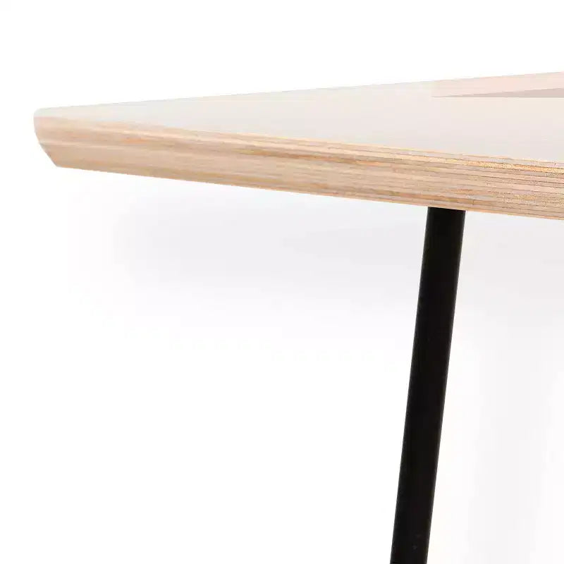 Mesa de centro rectangular dorada, estilo 4 patas, montaje por 1 persona