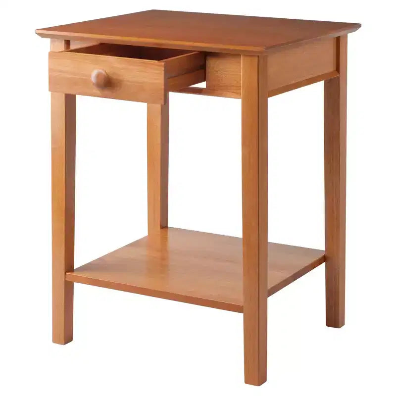 Impresora cuadrada de color beige / Mesa auxiliar con cajón y estante