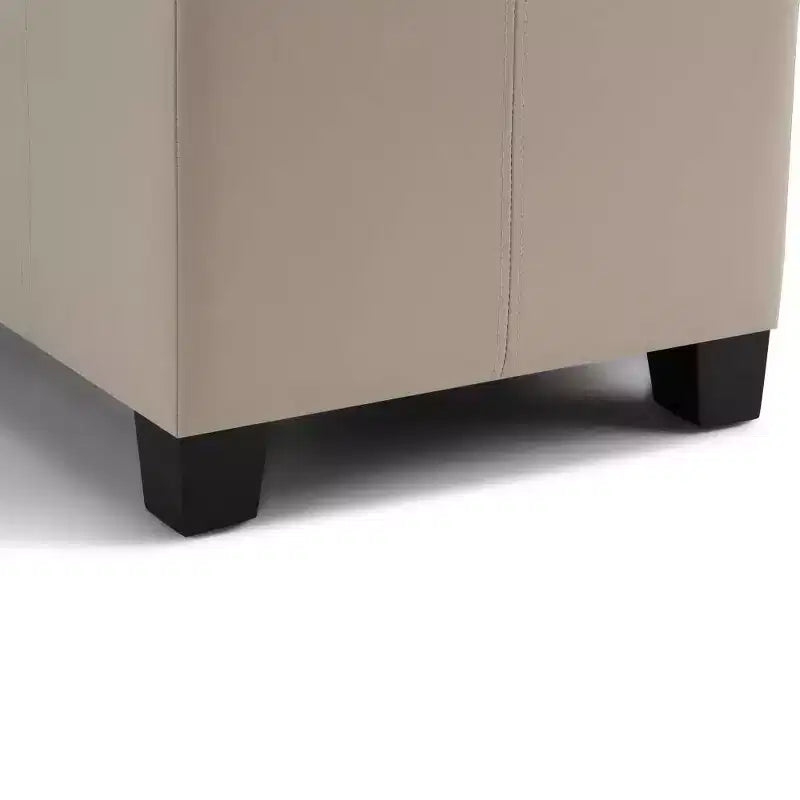 Banco otomano rectangular con tapa elevable de 36", tapizado, 1 persona