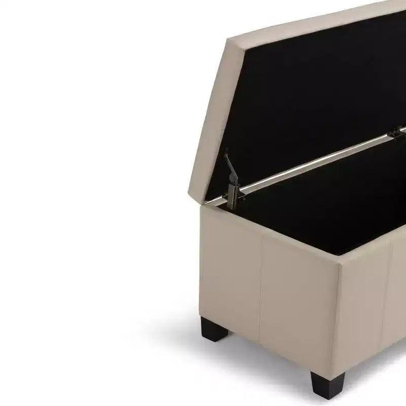 Banco otomano rectangular con tapa elevable de 36", tapizado, 1 persona