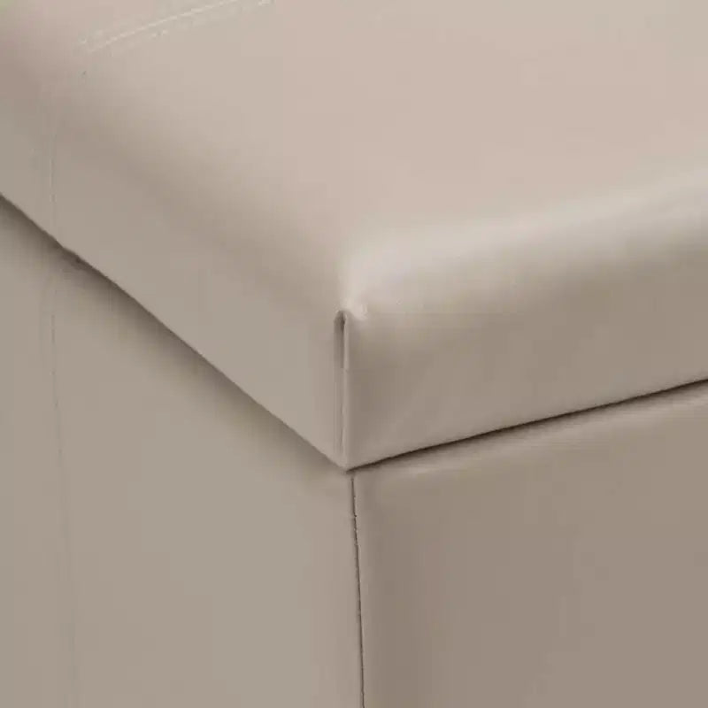 Banco otomano rectangular con tapa elevable de 36", tapizado, 1 persona