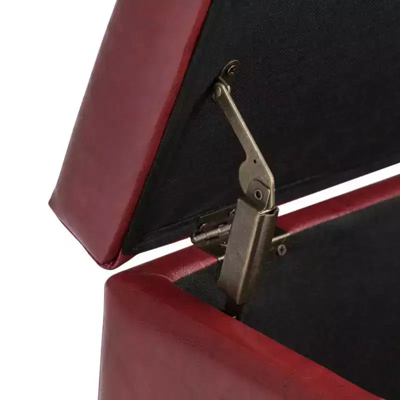 Banco otomano rectangular con tapa elevable de 36", tapizado, 1 persona