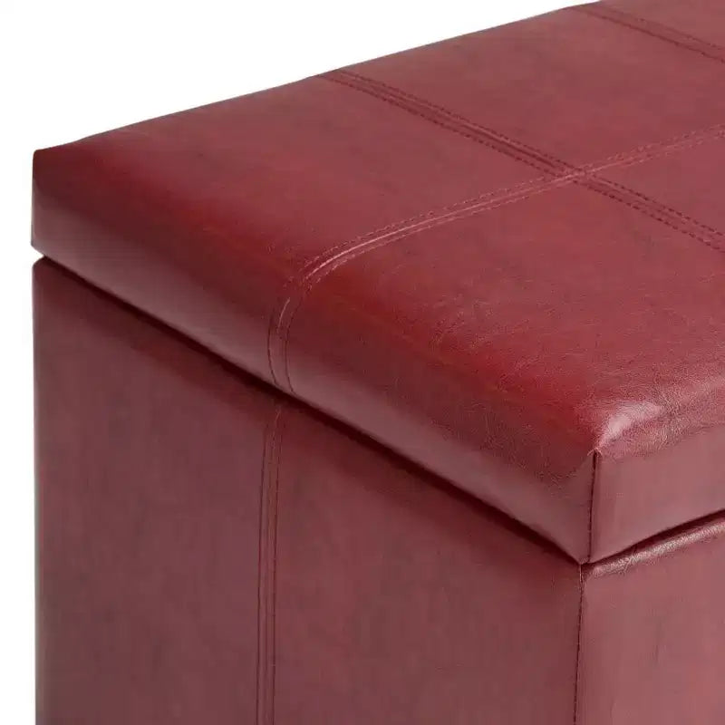 Banco otomano rectangular con tapa elevable de 36", tapizado, 1 persona