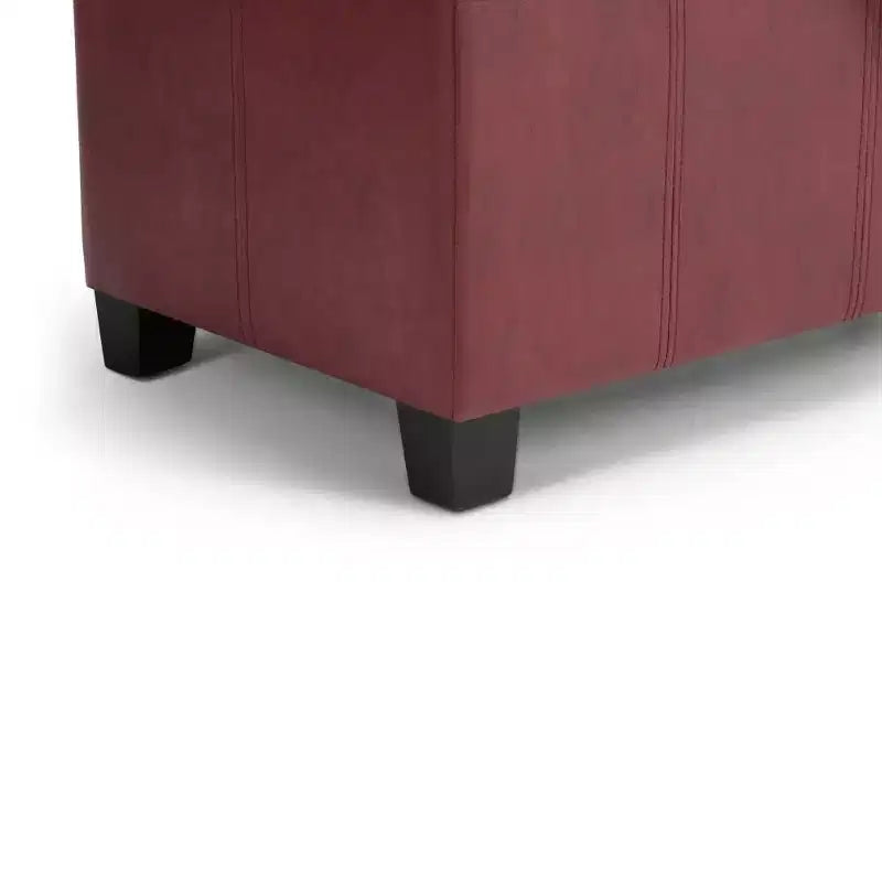 Banco otomano rectangular con tapa elevable de 36", tapizado, 1 persona