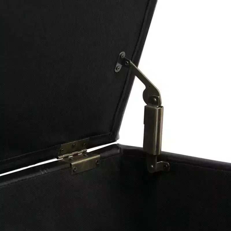 Banco otomano rectangular con tapa elevable de 36", tapizado, 1 persona