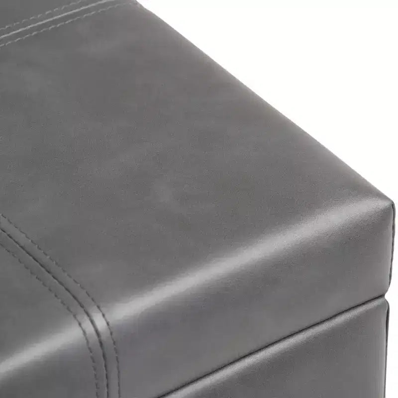 Banco otomano rectangular con tapa elevable de 36", tapizado, 1 persona
