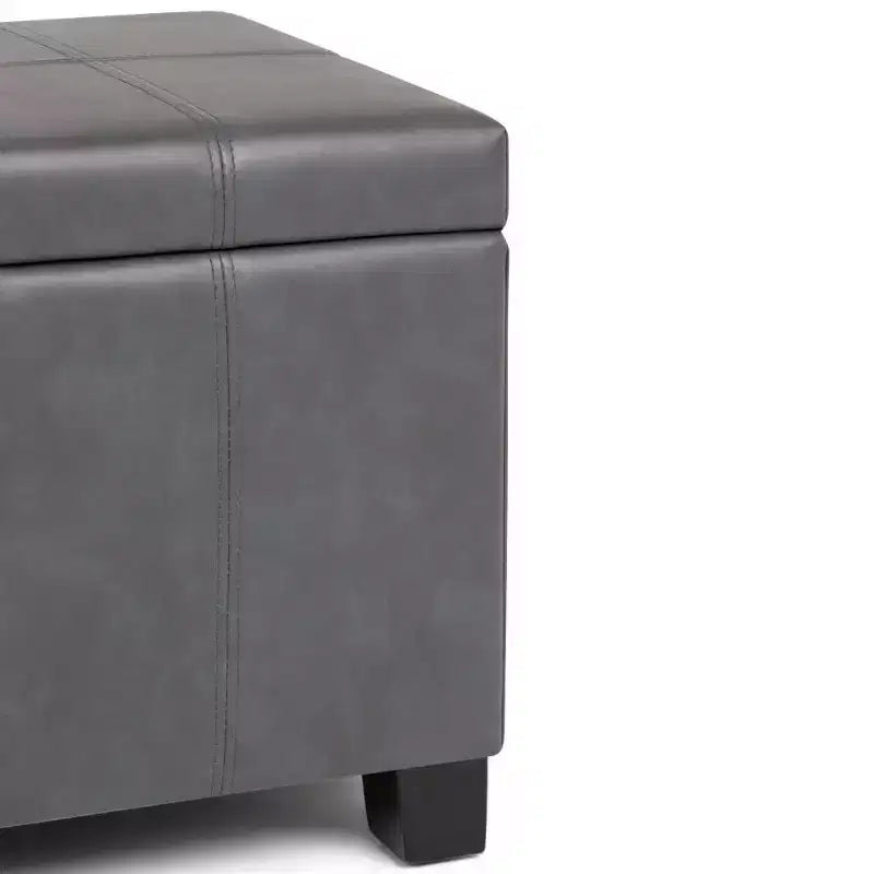 Banco otomano rectangular con tapa elevable de 36", tapizado, 1 persona