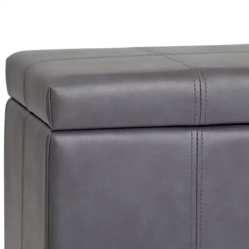 Banco otomano rectangular con tapa elevable de 36", tapizado, 1 persona