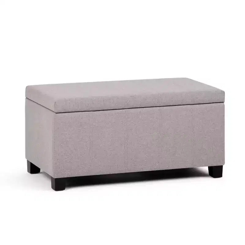 Banco otomano rectangular con tapa elevable de 36", tapizado, 1 persona