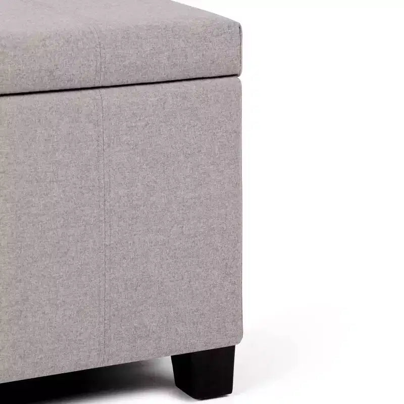Banco otomano rectangular con tapa elevable de 36", tapizado, 1 persona