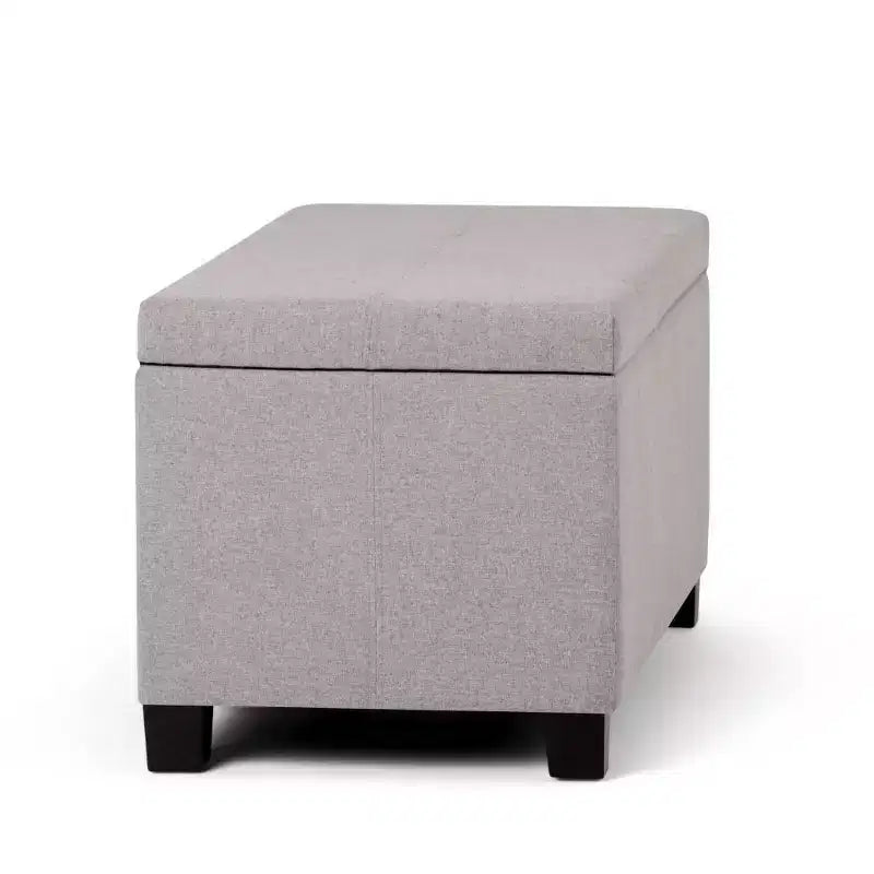 Banco otomano rectangular con tapa elevable de 36", tapizado, 1 persona
