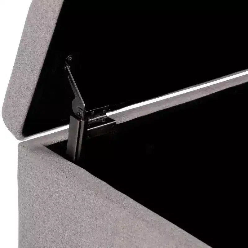 Banco otomano rectangular con tapa elevable de 36", tapizado, 1 persona