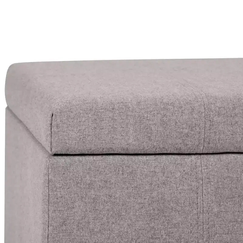 Banco otomano rectangular con tapa elevable de 36", tapizado, 1 persona