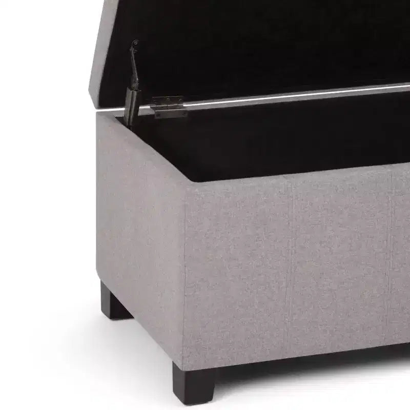 Banco otomano rectangular con tapa elevable de 36", tapizado, 1 persona