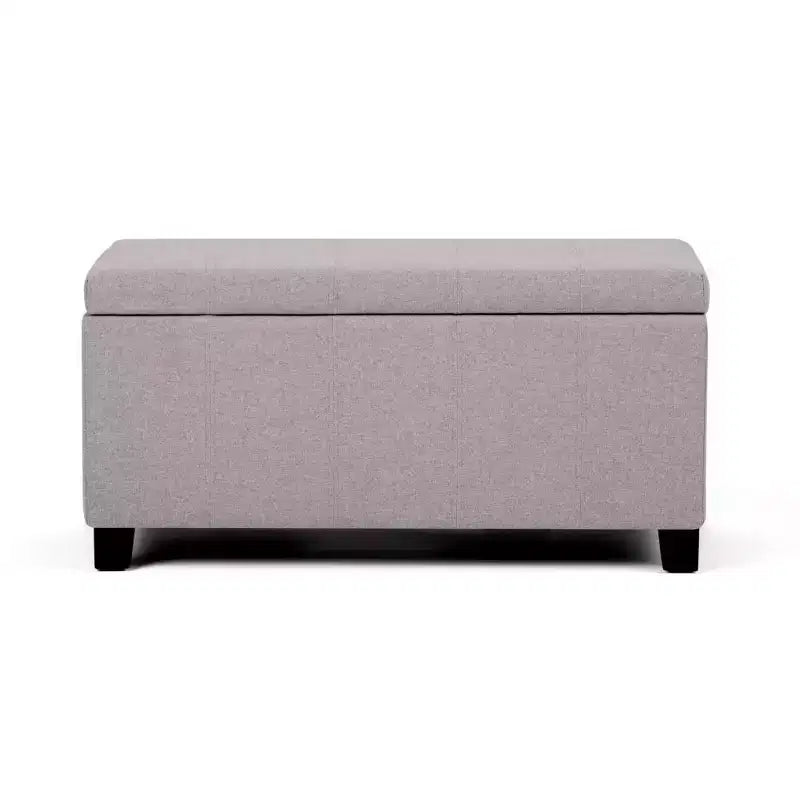 Banco otomano rectangular con tapa elevable de 36", tapizado, 1 persona