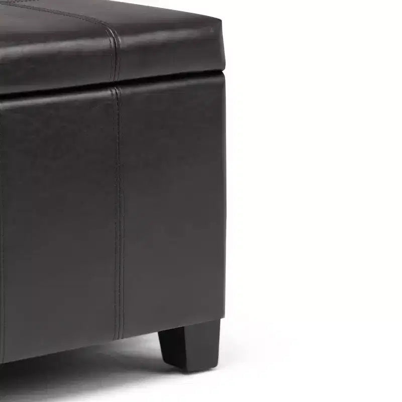 Banco otomano rectangular con tapa elevable de 36", tapizado, 1 persona