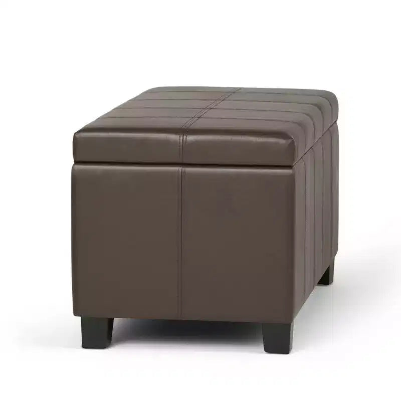 Banco otomano rectangular con tapa elevable de 36", tapizado, 1 persona