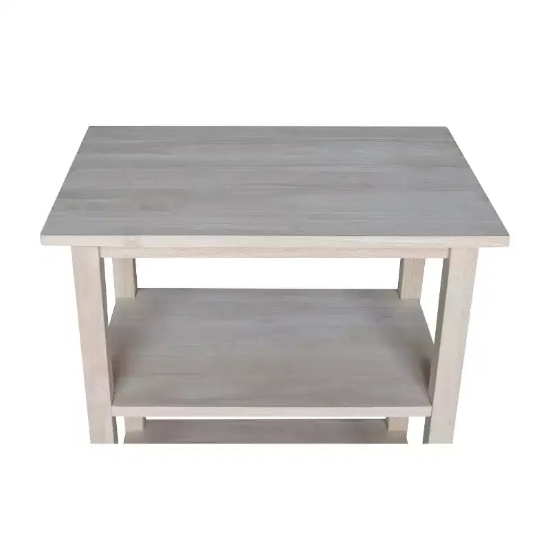 Carro de cocina rodante blanco con encimera de bloque de carnicero, negro/natural, roble mediano, madera/beige – Montaje de 1 persona