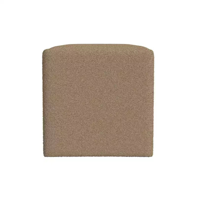 Banco de almacenamiento tapizado de bucle marrón / gris claro / terciopelo tostado, 1 asiento, rectangular